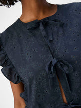 Load image into Gallery viewer, Object Objcilie Ruffle Top Navy
