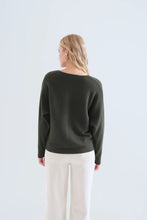 Load image into Gallery viewer, Compania Fantastica Olive Green Ribbed Jumper
