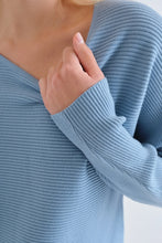 Load image into Gallery viewer, Compania Fantastica Blue Ribbed Jumper
