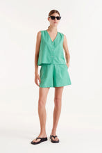 Load image into Gallery viewer, Compania Fantastica Green Button Down Top
