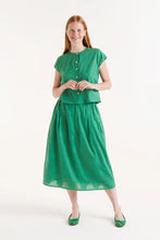 Load image into Gallery viewer, Compania Fantastica Green Circle Print Skirt
