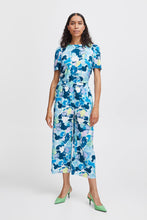 Load image into Gallery viewer, Byoung Joella Crop Trousers Blue Watercolour Mix

