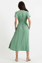 Load image into Gallery viewer, Unity Petite Dot V Neck Midi Dress Mint
