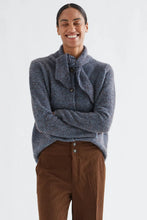 Load image into Gallery viewer, Compania Fantastica Blue And Brown Striped Cardigan
