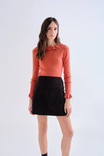 Load image into Gallery viewer, Compania Fantastica Rust Frill Jumper
