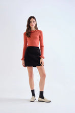Load image into Gallery viewer, Compania Fantastica Rust Frill Jumper
