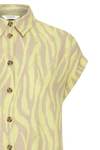 Load image into Gallery viewer, Byoung Byfalakka Shirt Dress Sunny Lime Animal  Print
