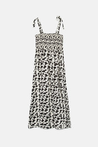 Coral Print Dress