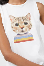 Load image into Gallery viewer, Cat Print Vest Top
