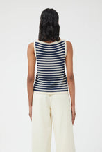 Load image into Gallery viewer, Navy Blue Stripe Knit Top

