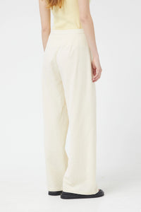 Off White Straight Cut Cotton Pants