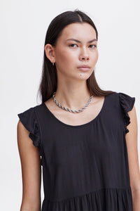 Ichi Ihmarrakech Tie Back Dress Black