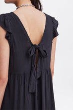 Load image into Gallery viewer, Ichi Ihmarrakech Tie Back Dress Black
