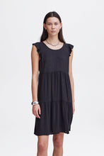 Load image into Gallery viewer, Ichi Ihmarrakech Tie Back Dress Black
