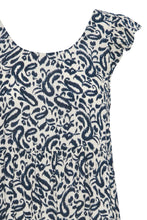 Load image into Gallery viewer, Ichi Ihmarrakech Tie Back Dress Paisley Navy
