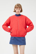 Load image into Gallery viewer, Padded Bomber Jacket With Flowers
