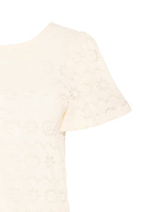 Ichi Ihlyrina Lace Blouse Cream