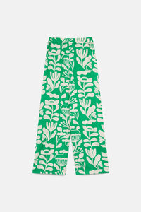 Hortencia floral straight pants