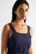 Load image into Gallery viewer, Louche Dawson Linen Jumpsuit Navy
