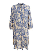 Load image into Gallery viewer, BC Luna Pleat Dress Floral Blue
