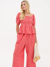 Load image into Gallery viewer, Fika Ria Gingham Culottes
