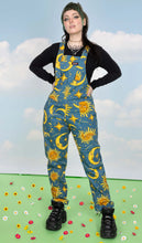 Load image into Gallery viewer, Run and Fly Celestial Sun and Moon Stretch Twill Dungarees
