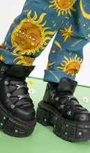 Load image into Gallery viewer, Run and Fly Celestial Sun and Moon Stretch Twill Dungarees
