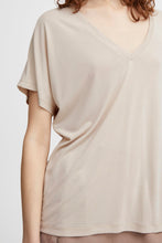 Load image into Gallery viewer, Byoun Byperl V Neck Top Cement
