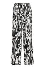 Load image into Gallery viewer, Byoung Byfalakka Linen Mix Animal Print Trousers Black
