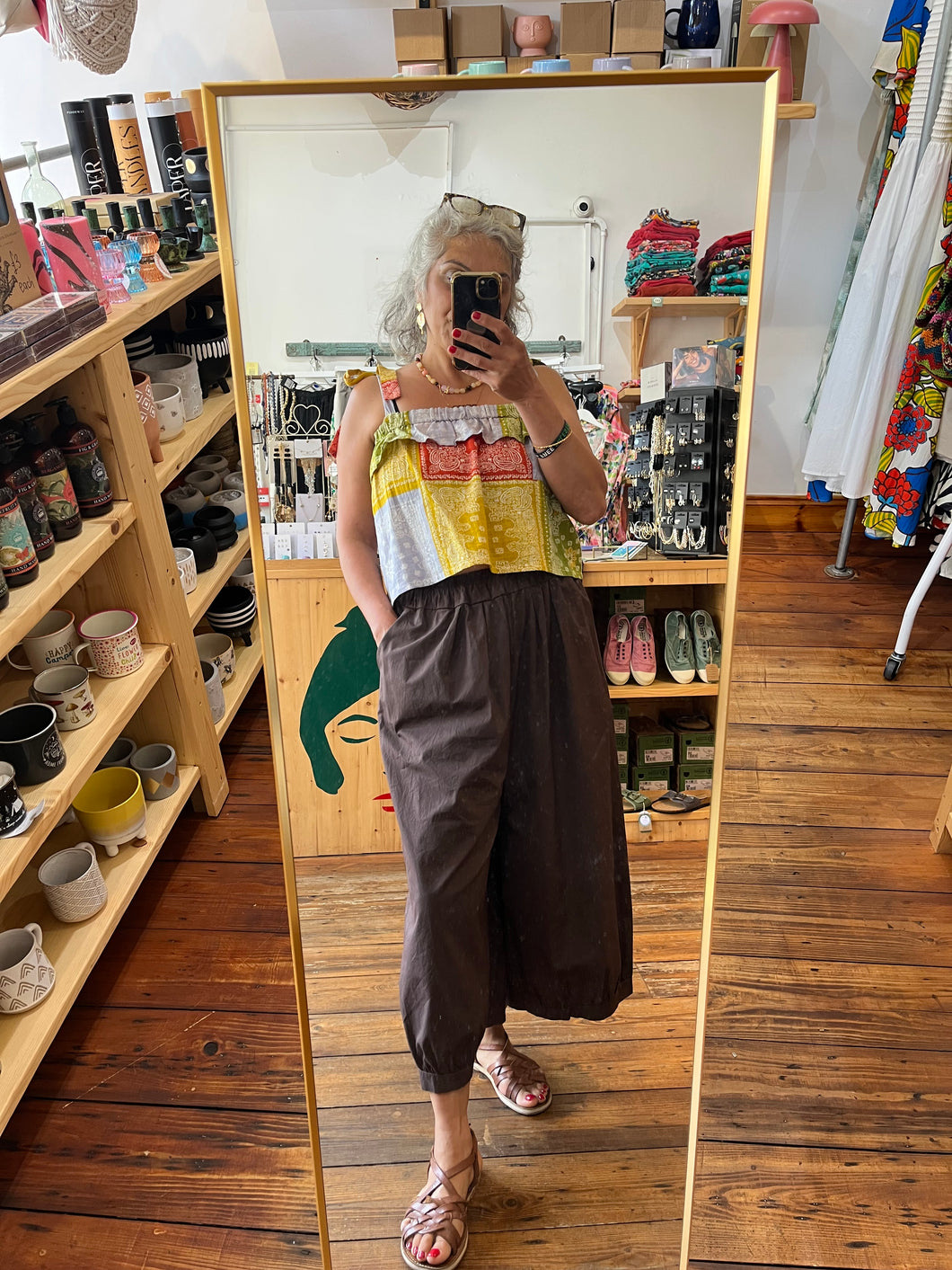 Marta Du Chateau Rigmor Cotton Pants Chocolate