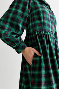 Louche Catlin Winter Check Dress Green