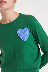 Compania Fantastica Heart Embroidered Jumper