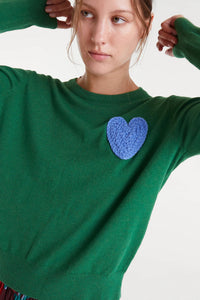 Compania Fantastica Heart Embroidered Jumper
