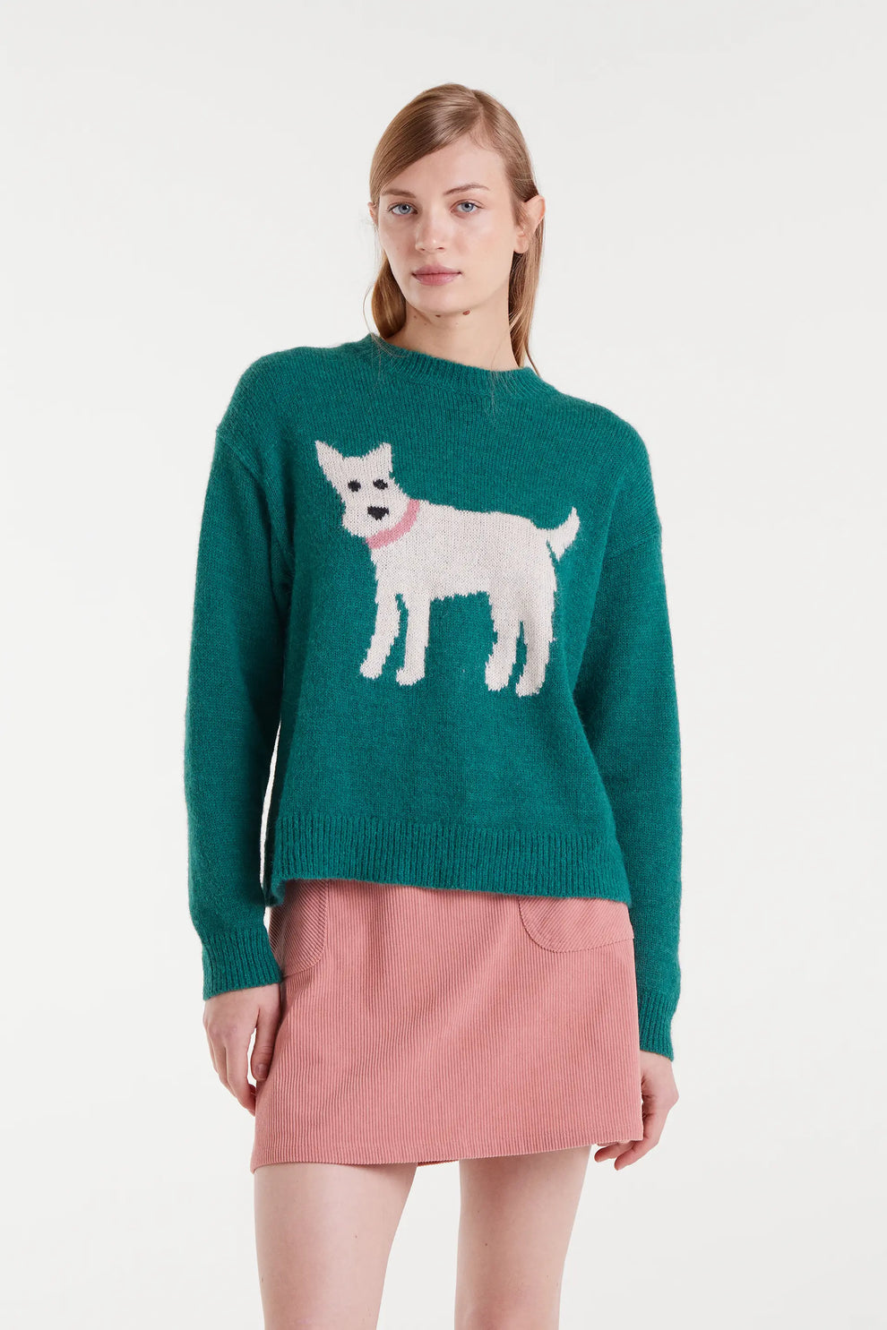 Compania Fantastica Dog Print Jacquard Jumper
