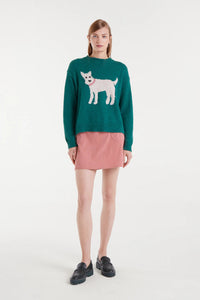 Compania Fantastica Dog Print Jacquard Jumper