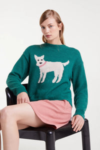 Compania Fantastica Dog Print Jacquard Jumper