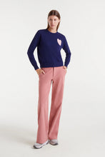 Load image into Gallery viewer, Compania Fantastica Navy Jumper With Heart Embroidery
