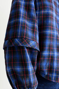 Louche Rivka Winter Check Blouse Blue