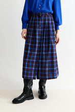 Load image into Gallery viewer, Louche Bia Winter Check Button Through Skirt – Blue
