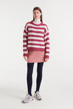 Load image into Gallery viewer, Compania Fantastica White And Fuchsia Stripe Jumper
