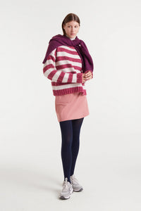 Compania Fantastica White And Fuchsia Stripe Jumper