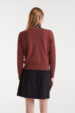 Load image into Gallery viewer, Compania Fantastica Brown Fine Knit Jumper With Embroidered Heart
