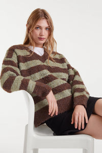 Compania Fantastica Brown And Green Jumper