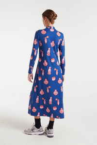 Compania Fantastica Porcelain Cat Print Dress