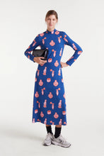 Load image into Gallery viewer, Compania Fantastica Porcelain Cat Print Dress
