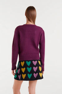 Compania Fantastica Burgundy Cardigan