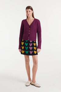 Compania Fantastica Burgundy Cardigan
