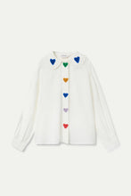 Load image into Gallery viewer, Compania Fantastica Heart Embroidery White Shirt
