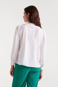 Compania Fantastica Heart Embroidery White Shirt