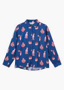 Compania Fantastica Cats Porcelain Print Shirt